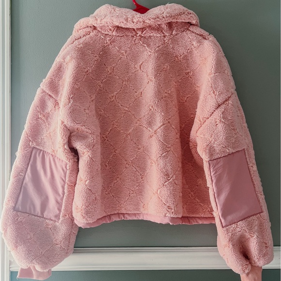 Sofie the Label Tulle Rose Sherpa Quarter Zip Jacket - Picture 2 of 5